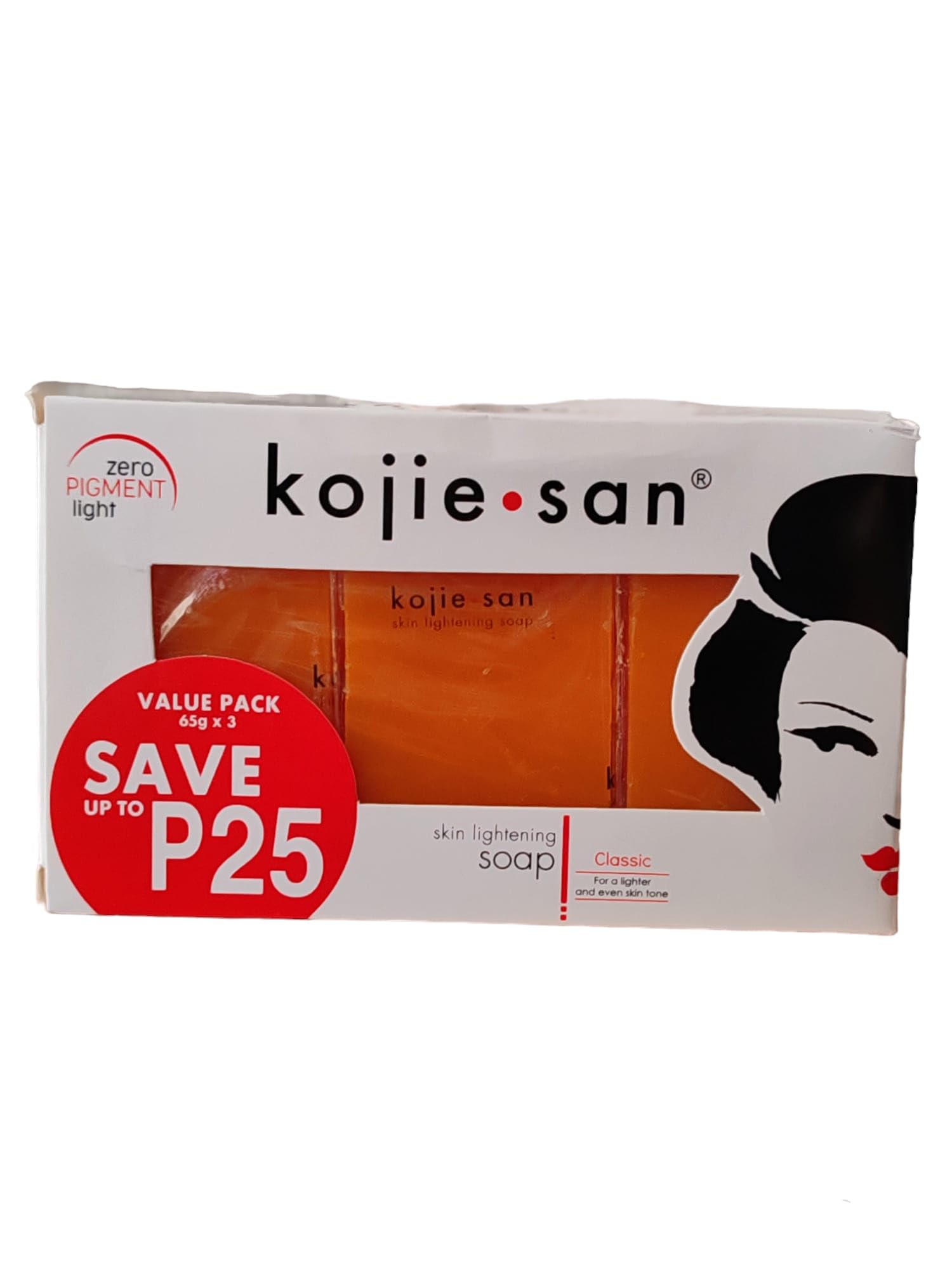 [Kojie San Skin Lightening Kojisäure-Seife - 65 Gramm - Brightening Skin - Für Alle Hauttypen - Amazon-Zertifizierung - 