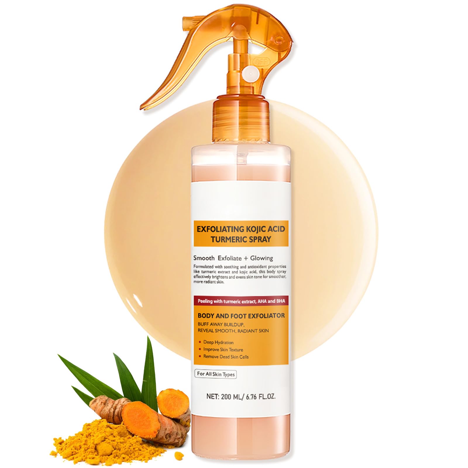  Pure Skin Peel Shot Gesichtsspray mit Kojisäure und Turmerwurz - Entfernt Abgestorbene Hautzellen für Weiche und Geschm