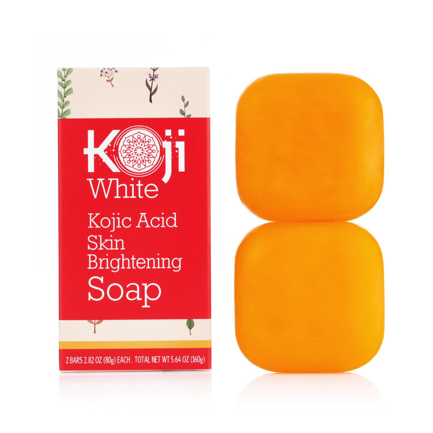 Koji White Pure Kojic Acid Skin Brightening Soap - Sun Damage Skin, Hyaluronic Acid, Vitamin C, |82 oz (2 Bars)
| Koji 